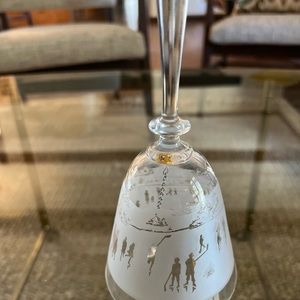 Fostoria 1978 Christmas Skaters Bell